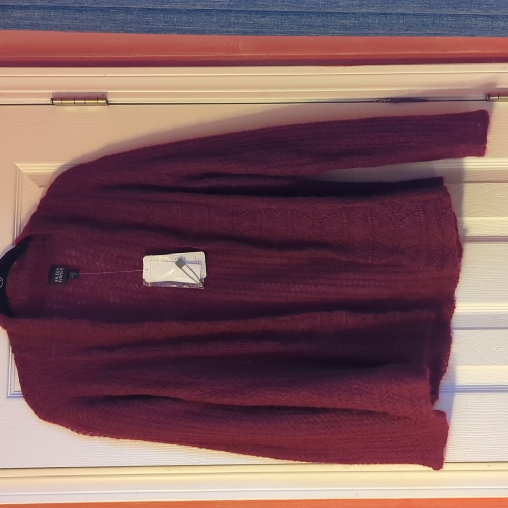 Eileen Fisher mohair cardigan wool sweater